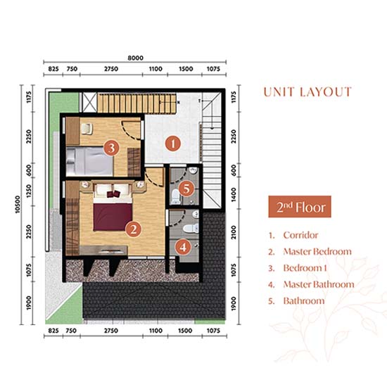 Denah tipe A lantai 2 amayana residence